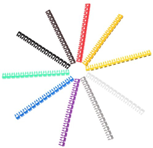 BESPORTBLE Tubes De Marquage Numérotés 0-9 Pour Câbles 1,5 Mm², Plastique Solide Coloré, Lot De 150 Pièces, Identification Facile Des Fils Électriques, Gestion Câble Réseau, Usage Informatique