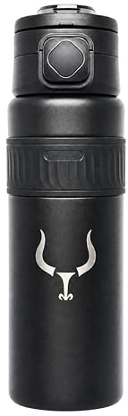 Bullstep® - Botella Agua Termica Acero Inoxidable 18/10 de 750ml 1 Litro