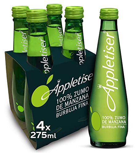 Appletiser - Soda aux pommes naturelles à bulles fines - Pack 4 bouteilles en verre 275 ml