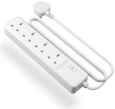 Meross Smart Power Strip, Smart Extension Lead Alexa Compatible, 4 AC Outlets, 6ft Long Cord, Compatible with Google Home, SmartThings, Timer, and Voice/Remote Control, 2.4GHz WiFi Only