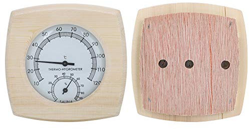 2-In-1 Wood Thermo-Hygrometer, Sauna Thermometer Hygrometer Analog Aus Holz, Sauna Zubehör Set Mit 2in1 Wohlfühlfunktion, Präziser Temperatur Und Luftfeuchtigkeitsmesser Für Die Sauna
