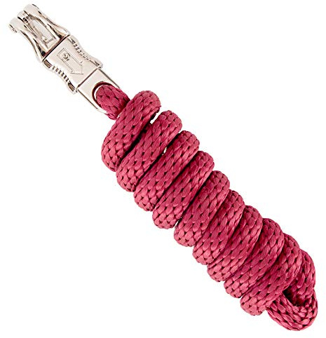Merauno® Cuerda de guía para Caballo, Cuerda de Amarre en Diferentes diseños Elegantes, Cuerda de guía, Cuerda de Atado, Poni, Burro, Cabra con Gancho de pánico, Negro, Azul, Oro Rosa, Beige