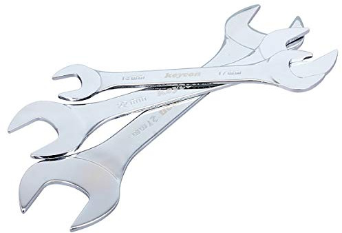 ExcInter Maulschlüssel, 22 x 23 mm, doppelseitiger Silberschlüssel, 3 mm, ultradünnes Reparaturwerkzeug für den Einsatz unter engen Platzbedingungen.