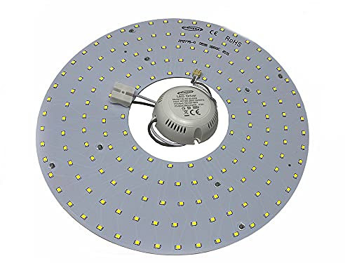 Fitwish Vetrineinrete® Circolina led 2835 modulo neon circolare 54 watt 265 volt ricambio neon per plafoniere luce calda fredda naturale (Luce bianca fredda 6500k) E38