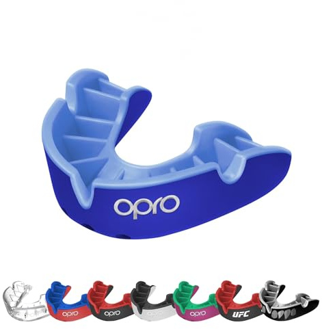 OPRO Silver Level Mouthguard Essential Fit - Gum Shield Adult and Kids - OPRO Mouth Guard Boxing and MMA, Easy Self-Fit Gum Shield Rugby and Hockey - Superior Protection with Dental Warranty