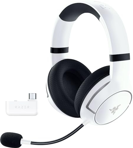 Razer Kaira HyperSpeed - Kabelloses Multiplattform-Gaming-Headset für Xbox (HyperSpeed Wireless, Triforce 50-mm-Treiber, HyperClear Kardioiden-Mik, FlowKnit Memory Foam Ohrpolster) Weiß