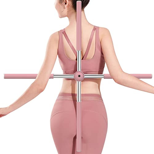 GIMOCOOL Yoga Sticks, Posture Corrector, Retractable, Pink