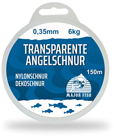 Transparente Angelschnur Deko Schnur Nylonschnur | 0,35 mm | 6 kg | 150 Meter Bastelschnur