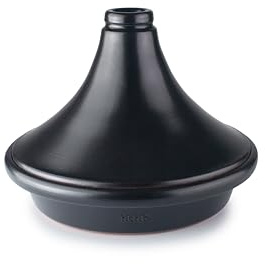 IBILI - Tajine naturlig svart 28 cm - naturlig emaljerad lera, hållock