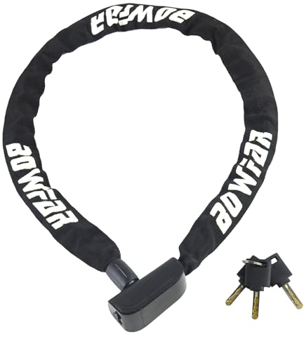 Bowfar Fahrradschloss Sicherheitsstufe Sehr Level 5, Anti-Diebstahl Fahrradschloss mit Schlüssel Kettenschloss für Fahrrad, Motorrad, Roller