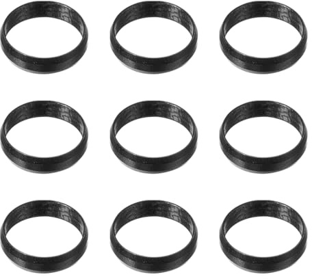 YOKIVE 9 anillos de eje de dardos, accesorios de aluminio para interiores y exteriores, para hogar, club, nailon y ejes de plástico (negro)