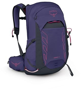 Osprey Templest 22L - Zaino da trekking leggero da donna, con cinghia lombare, Deep Fig/Hotspot Pink