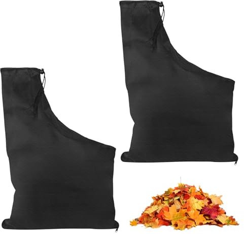 2 Pièces Sac Aspirateur de Souffleur Feuilles Sac pour Aspirateur Souffleur Universel Sac de Collecte de Remplacement pour Souffleur avec Fermeture Éclair pour Souffleur de Feuilles Jardin Pelouse