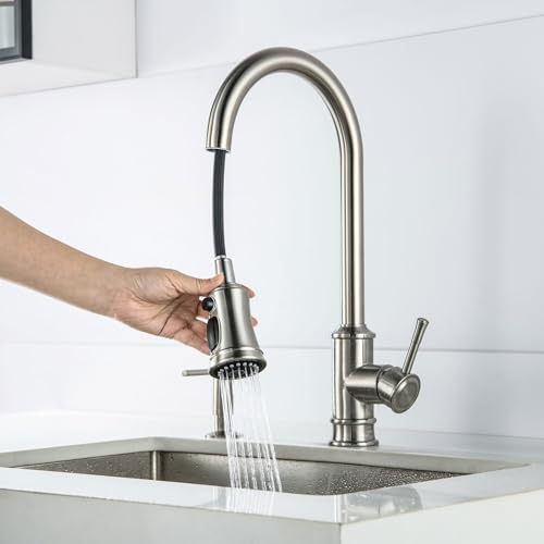 Wasserhahn Küche Vintage Brause Ausziehbar, Küchenarmatur mit 3 Strahlarten