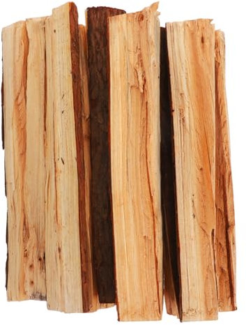 GLEAVI 10piezas Leños Decorativos De Madera Natural para Chimeneas Interiores y Exteriores Imitación Realista para Ambiente Acogedor Fiestas y Decoración del Hogar