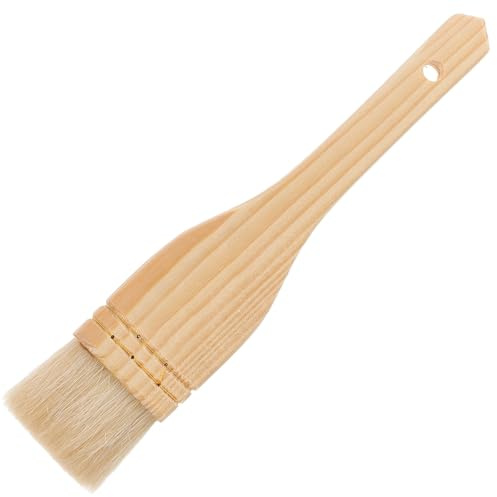 Mobestech Cepillo Fácil de Usar de Cocina para Untar Aceite y Mantequilla y Distribuir Salsa Mango de Madera, Diseño Estilizado para Barbacoa y Repostería