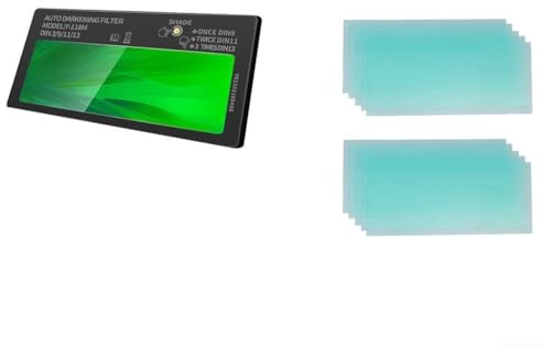 Lente di saldatura di grado T con pannello solare, luminosità regolabile e alta trasmissione per la protezione degli occhi (C)