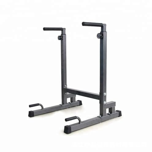 Heavy Duty Dip Station, Push Up Bars Exercise Stand, 100-130cm Adjustable Height, Steel Frame