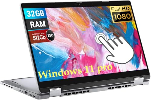 Dell Latitude 5320 13.3-Inch 2-in-1 Laptop (Renewed) | 32GB RAM, 512GB SSD, Touchscreen, Windows 11 Pro, Intel i7-1185G7 (3.0-4.8GHz), Backlit Keyboard