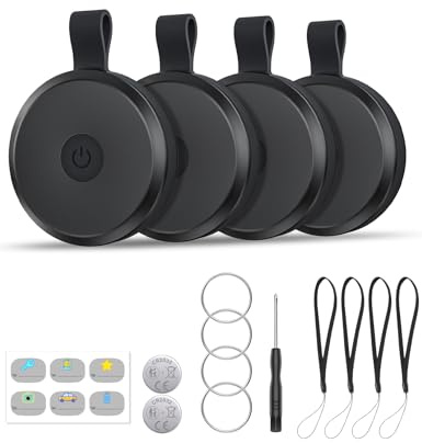 Air Tracker Tag 4er Pack (iOS NUR), IP68 Wasserdicht Schlüsselfinder for Apple, Smart Key Finder mit Wo ist (Find My), itagpro für Koffer/Schlüssel/Taschen, Austauschbarer Akku Bluetooth Tracker