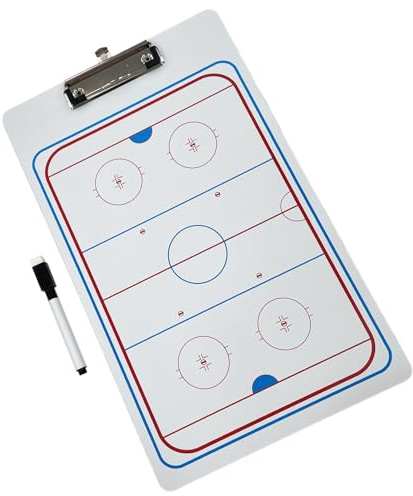 QUXVUIS Tablero de Hockey sobre Hielo para Entrenamiento con rotulador, impresión Transparente, Resistente al Agua, Herramienta portátil para Entrenadores y preparadores