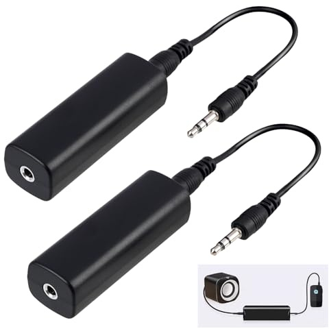 JXRSKJ 2pcs Entstörfilter Klinke,Ground Loop Isolator 3,5mm, Audio Entstörfilter Auto Radio Entstörer Noise Filter für Autoradio, Subwoofer, Heimkinosysteme-Rauschunterdrückung Eliminator