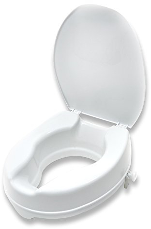 Ability Superstore 4-inch White Balmoral Raised Toilet Seat with Lid