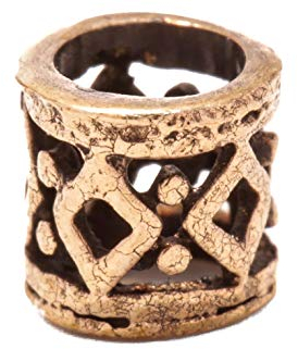 Windalf Kleine Haar- & Bartperle Imke 4 mm Stück Bohemia Haarperle Vintage Haarschmuck Bronze