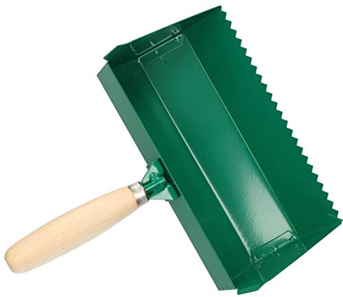 KOTARBAU Självhäftande slev 100 – 420 mm trähandtag, planslev, porbetongslev, gasslev, murbruksslev planstenslev, betongspade, rektangulära tänder (240 mm)