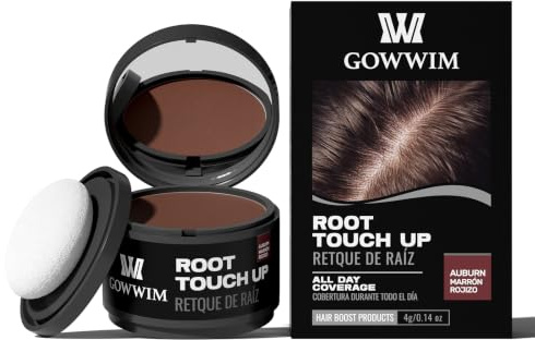 Hairline Powder (Auburn) - Instantly Cover Gray Hair Roots, Hair Color Shadow, Thin Hair Touch-Up, 4g
