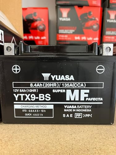 Yuasa Battery YTX9-BS Replacement Motorcycle Battery for Suzuki AN Burgman (AU111/BW111/BW112) 400 1998-2002