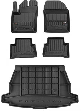 MOTOS Set de alfombrillas de goma y alfombrillas de maletero para Toyota C-HR I 2016-2023 Mejora la comodidad de tus viajes con la alfombrilla antideslizante para coche 3D- alfombrillas para todo tipo