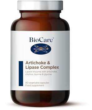 BioCare Artichoke & Lipase Complex - with Choline, Artichoke Extract, Lipase, Taurine & Glycine - 90 Capsules
