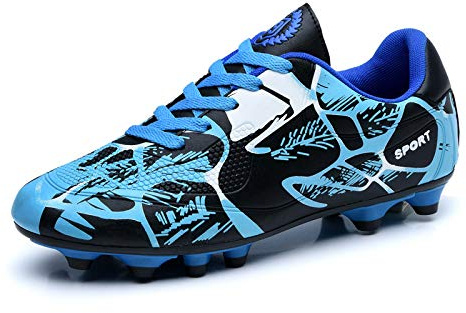 FM2018XSL Chaussures De Football pour Eenfants Chaussures d'entraînement de Sport en Plein Air-32-Bleu1