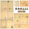 Weihnachts Briefpapier mit Umschlag Set, 12 Blätter Briefpapier Vintage, 6 Weihnachts Briefumschläge, 10m Hanfseilen, 6 Weihnachtszubehör und 12 Aufklebern, zum Schreiben von Geburtstag Weihnachten