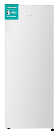 Hisense RL313D4AWE - Frigorífico de Una Puerta, Calss E, Capacidad 242 L Neto, Alto 143 cm,Cajón Frutas y Verduras,Iluminación led, Puertas Reversibles, Silencioso 40 dBA, Color Blanco