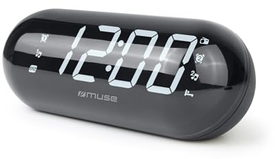 MUSE M-19 Gl svart/larm radioklocka