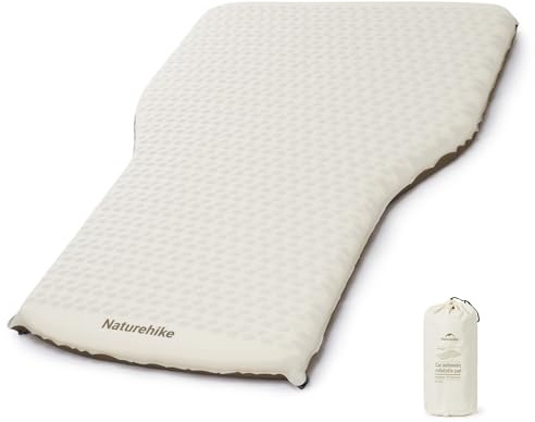Naturehike 2.56’’ Thickened TPU Car Mattress for SUV Camping, Self Inflating Sleeping Pad Memory Foam Car Air Mattress Queen for Outdoors, Travel, Home