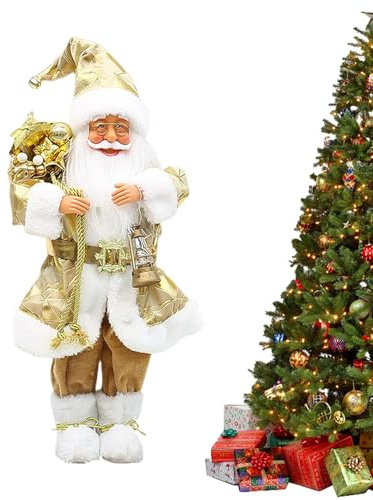 Jultomte – jultomteprydnad, realistisk dockdekoration | Jultomtefigur, docka för inomhusbruk, jultomtedekoration, samlarfigur för Z
