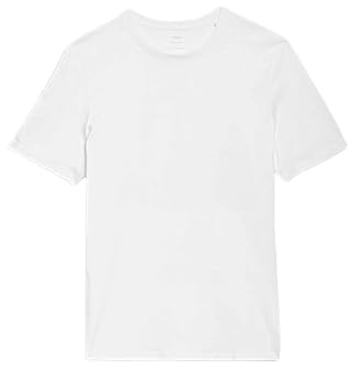 Marks & Spencer Camiseta de Cuello Redondo de Algodón Puro para Hombre, Ajuste Normal
