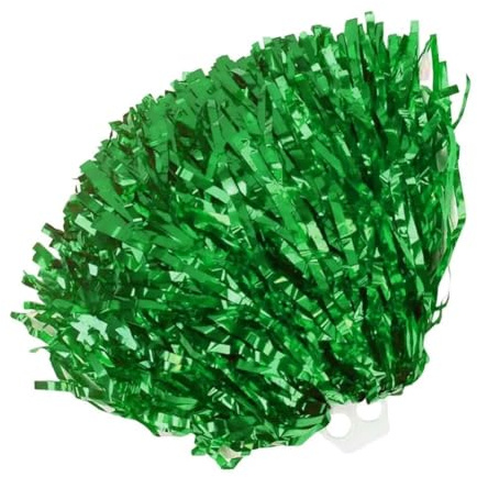 Cheerleading pompons praktiskt ljus färg glitter för basketdans pompoms hejarklacksledare pomponger (grön)