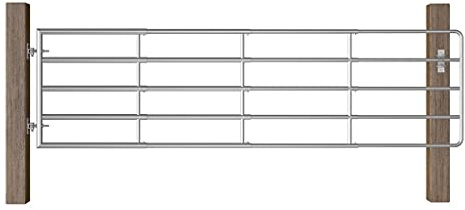 Snsowed Cancello da Giardino in Acciaio 5 Sbarre (115-300) x90cm Argento,Cancello da Giardino,Cancelletto da Giardino,Cancello per Recinzione,Cancello Giardino Esterno-145986