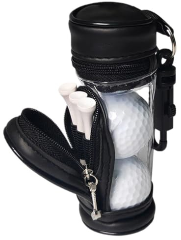 ICDKOYK Midjebälte Golfbollhållare med tee-hållare Bärbar och säker dragkedja Huvudet på bollpåsen är tillverkad av rostfritt stål Golfpåse-påsehållare för kvinnor