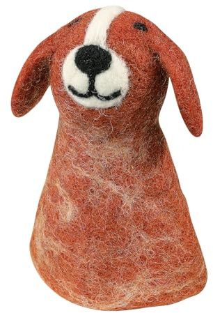 cilio Calentador de huevos LANA para perro, funda de lana hecha a mano de pura lana de oveja, certificado de comercio justo, resistente al calor y lavable, altura 12 cm, fabricado de forma sostenible