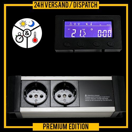 Digitaler Thermostat Thermo Control Zeitschaltuhr Alarm Aquarium Terrarium Reptilien Fische *externes Display* TXB