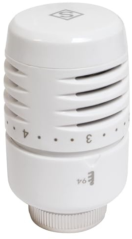 SOMATHERM FOR YOU, Tête thermostatique haute performance M30x1,5 à dilatation de liquide, compatible avec tous les robinets thermostatiques, installation horizontale, couleur blanche