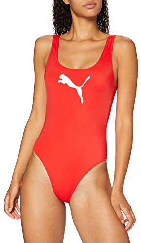 PUMA Swimsuit 1000 Traje de baño, Rojo (Red), L Mujer