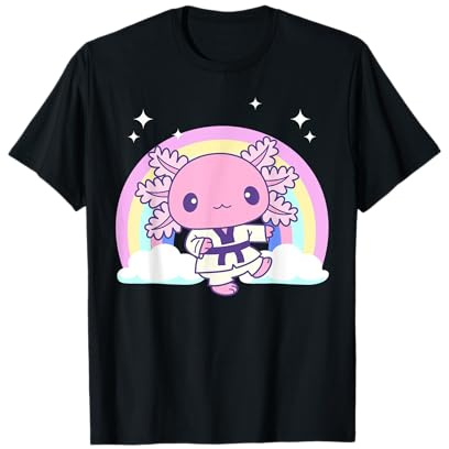 Martial Arts Girl Axolotl - Kawaii Karate, Jujutsu, Judo T-Shirt