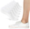 SC Products 6 Pairs Cotton Trainer Socks Womens 4-7 | No Show Black Beige or White Ankle Socks Women with Silicone Heel Grip | Invisible Ladies Trainer Liners 6 Pair Multipack