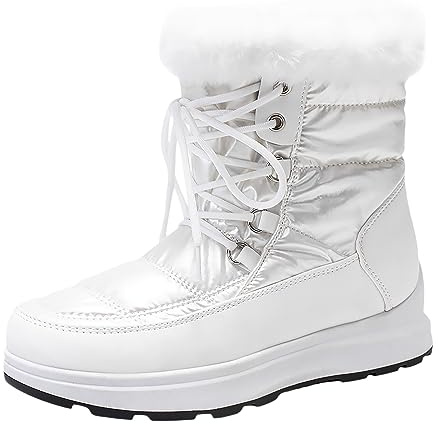 Stivali Doposci Donna Antiscivolo Platform Alti Stivali Neve Impermeabili Dopo Sci da Neve Scarponcini Morbidi Imbottiti Scarpe da Neve Invernali 43 Scarponi Sci Doposci Stivaletti Neve Pelo